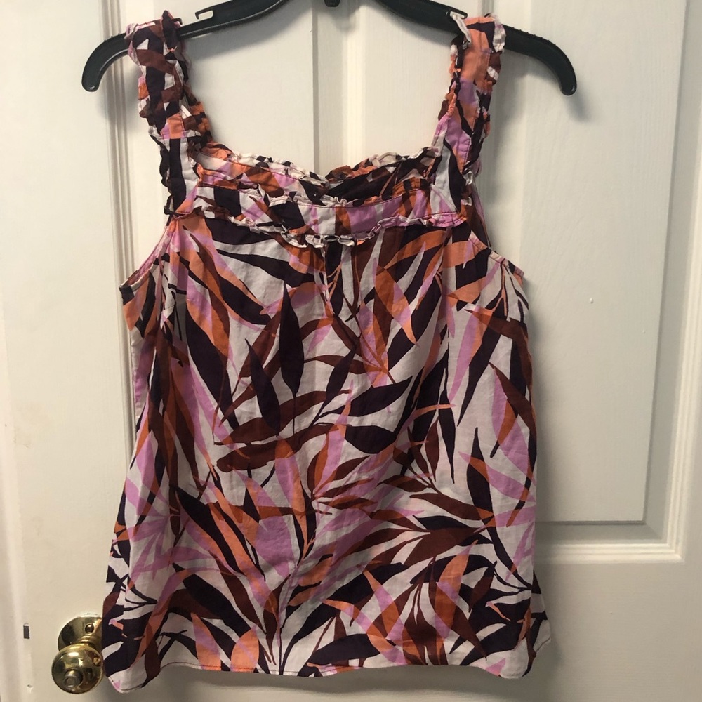 Banana Republic, sleeveless shirt. Multi color. Sz small